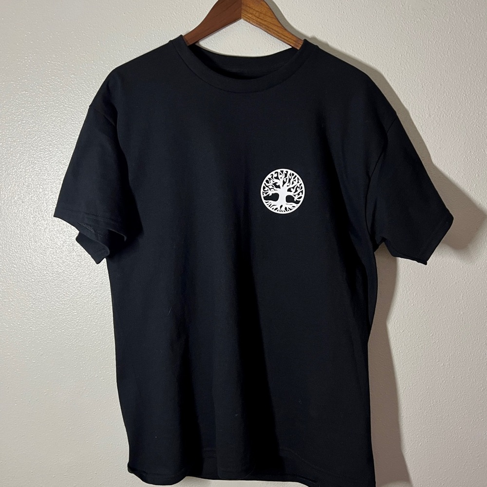 Black & white tree of life crew neck T-Shirt